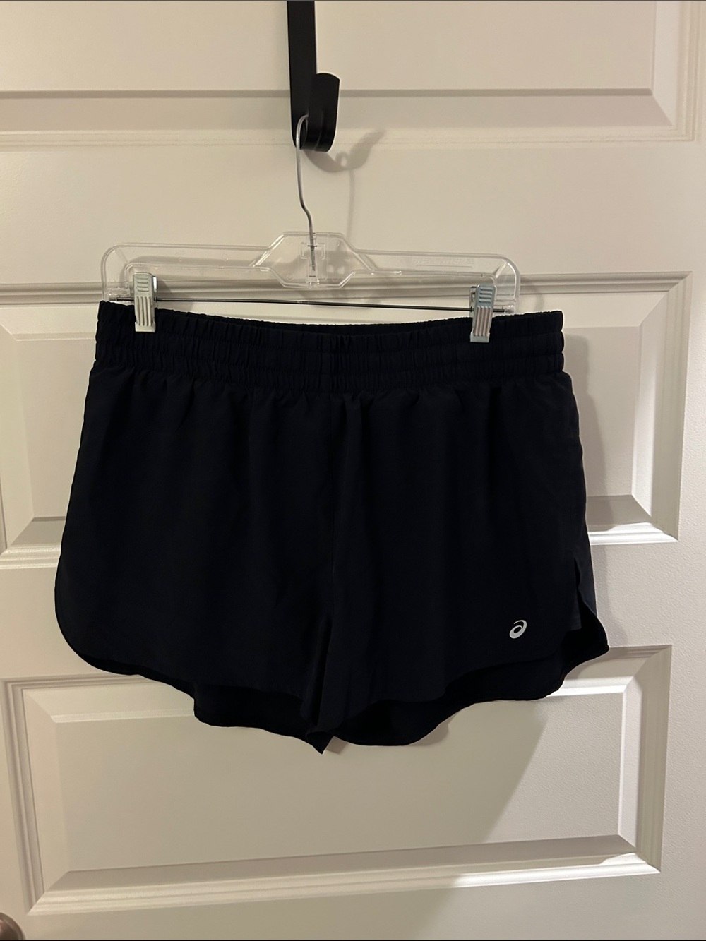 ASICS Black Women's Athletic Running Shorts with built in shorts